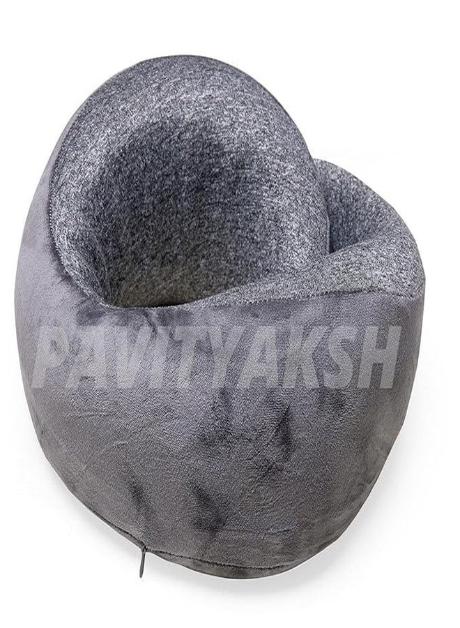PAVITYAKSH Neck Pillow Simple Foam Neck Pillow - Ergonomic Neck Pillow | Snoozing Neck Support | Adjustable Pillow Lightweight Comfortable & Breathable Cover | Travel Pillow - Image 2